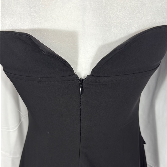 Meshki Black Strapless Sheath Maxi Dress with Front Slit Size M NWT - Picture 10 of 12